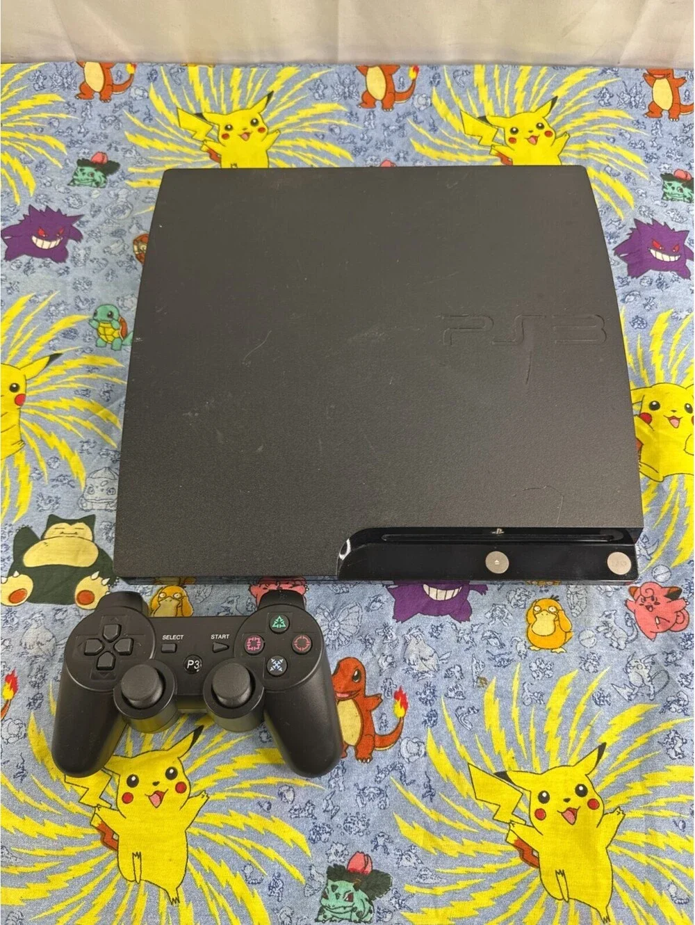 Sony PS3 Slim 120GB CECH-2001A Black HDMI Wi-Fi w/ 3rd Party Controller #2